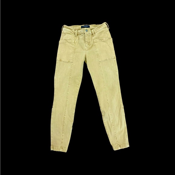 Liverpool Dull Gold Ankle Cargo Jeans with Zipper - Picture 3 of 9